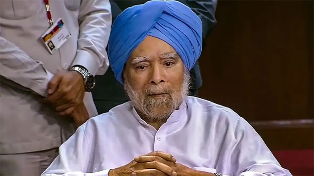 Former Prime Minister Dr. Manmohan Singh ji da thoughtful pose – Bharat de economic architect te Punjabi scholar di image