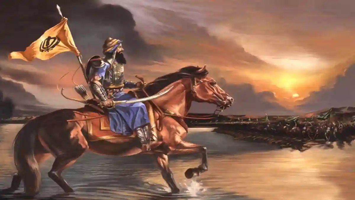 Baba Banda Singh Bahadur riding into battle