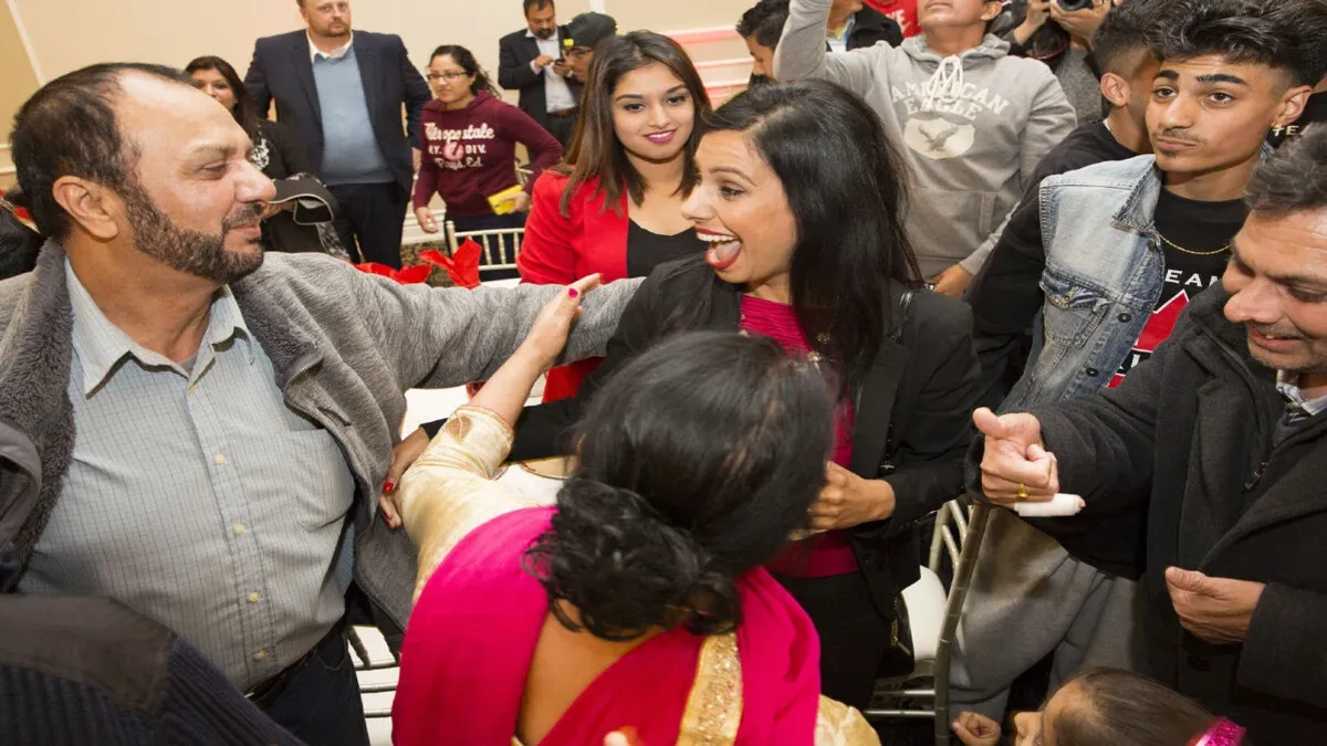 Ruby Sahota celebrating with community members after election victory – ਕੈਨੇਡਾ ਚ ਪੰਜਾਬੀ community ਦੀ ਸ਼ਾਨ।