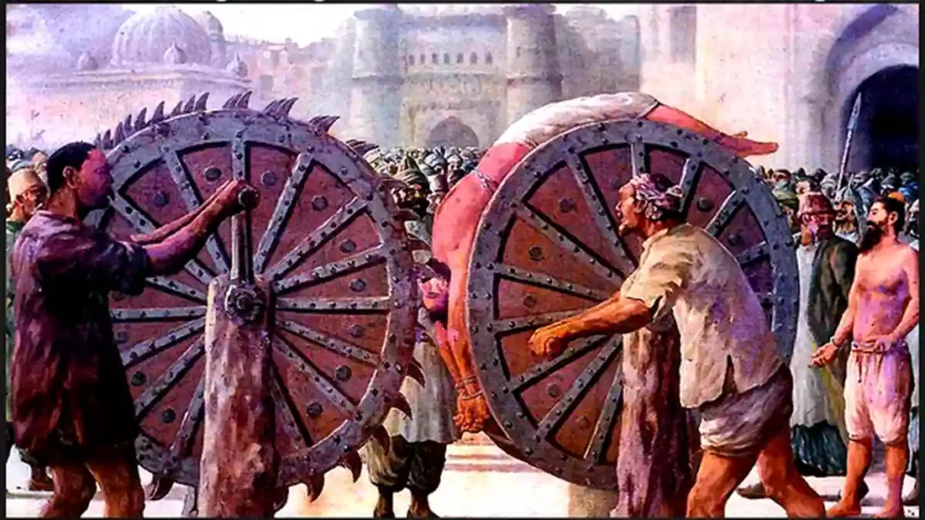 Shaheedi scene – Subeg Singh and Shahbaz Singh ਜੀ ਦੀ ਵਿਸ਼ਵਾਸ ਲਈ ਸ਼ਹੀਦੀ।